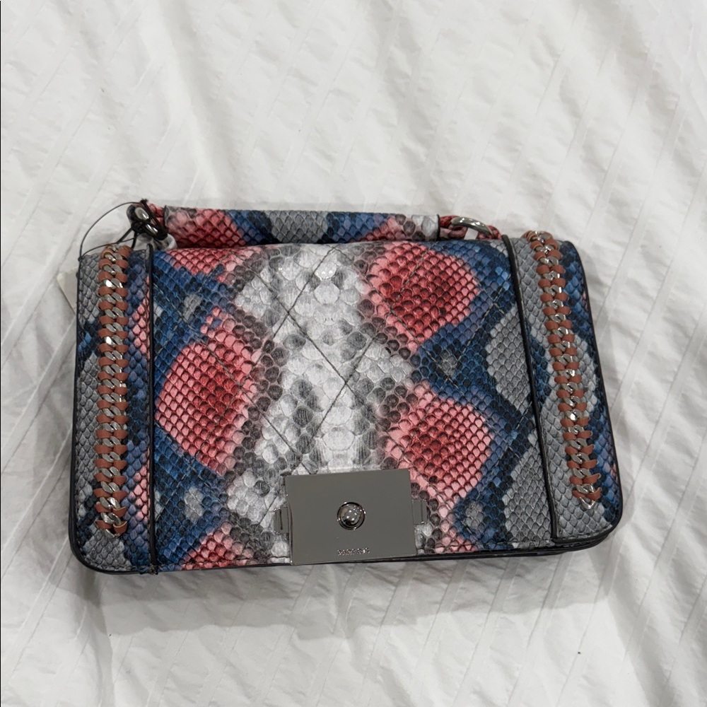 Elegant Snake Print Crossbody Bag